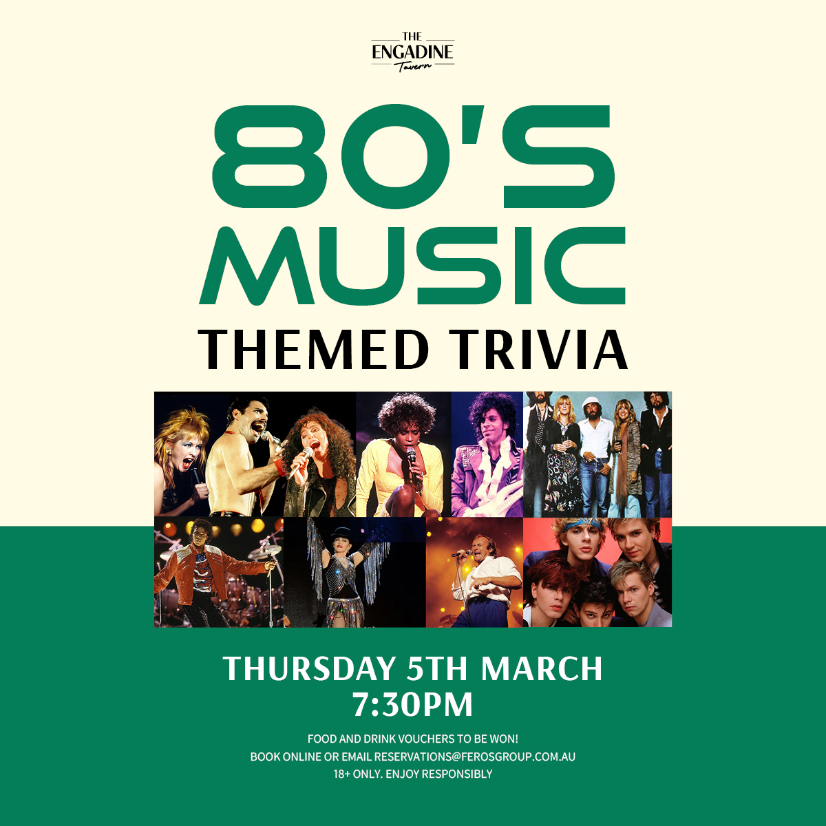 80's Music Trivia - 1200 X 1200 - Engadine Tavern